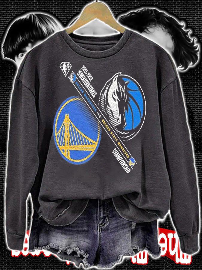 Dallas Mavericks vs. Golden State Warriors 2022 NBA Playoffs Western Conference Finals Matchup Dual Purpose T-Shirt sweatshirt