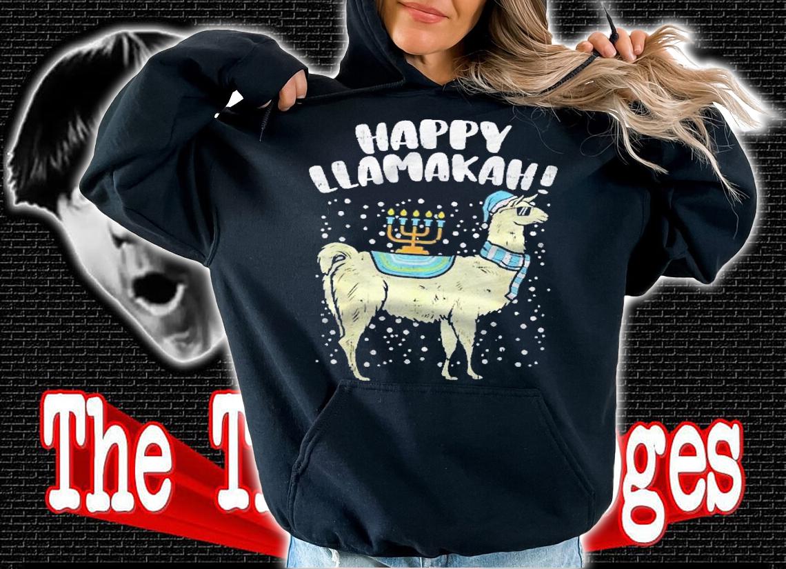 Happy Llamakah Llama Menorah Hanukkah Chanukah Jew Men Women Shirt hoodie