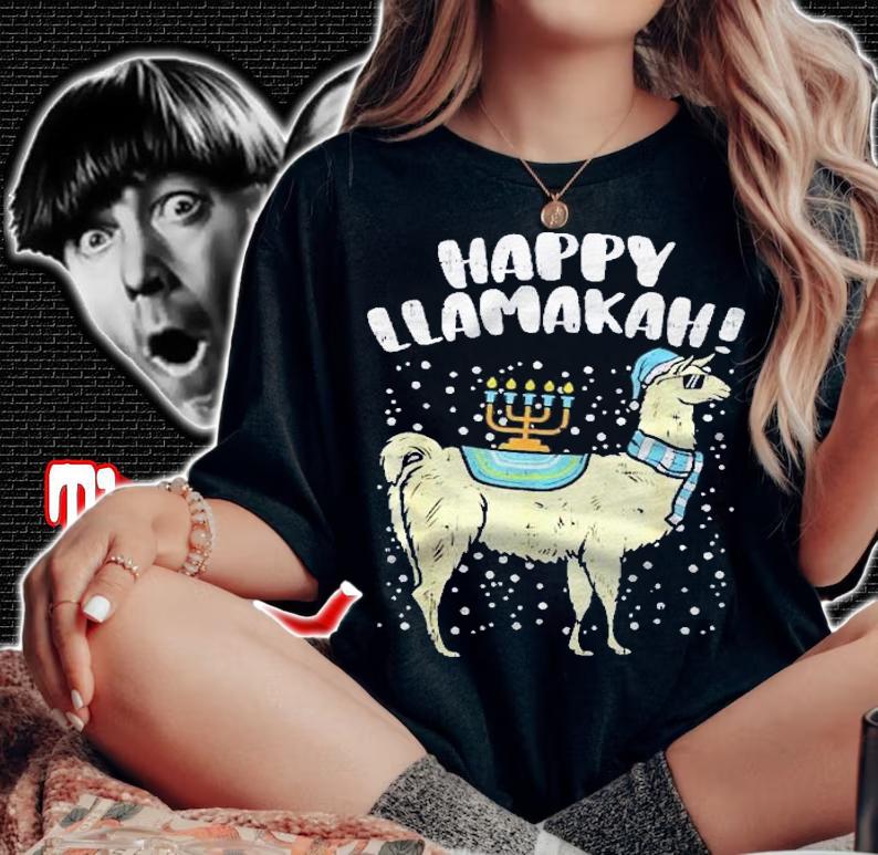 Happy Llamakah Llama Menorah Hanukkah Chanukah Jew Men Women Shirt woman shirt