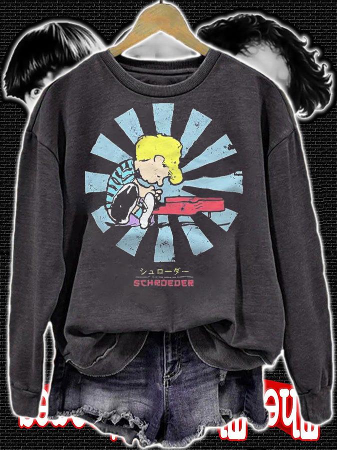 Peanuts Schroeder Retro Japanese Shirt sweatshirt