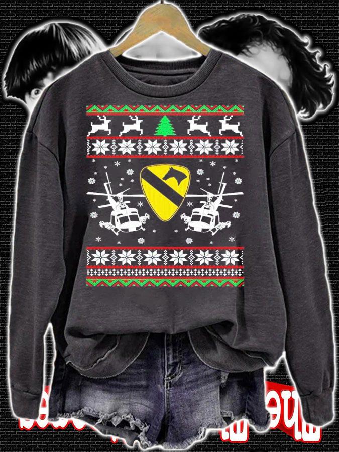 Cavalry Division Us Army Ugly Christmas Shirt sweatshirt