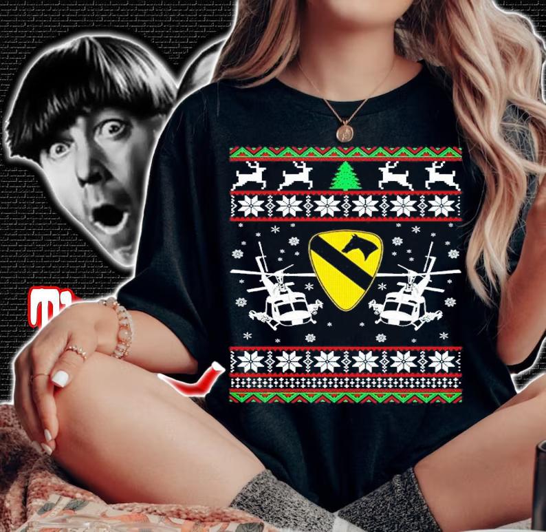Cavalry Division Us Army Ugly Christmas Shirt woman shirt