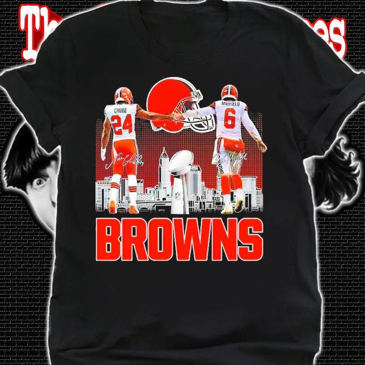 Cleveland Browns Chubb and Mayfield signature shirt