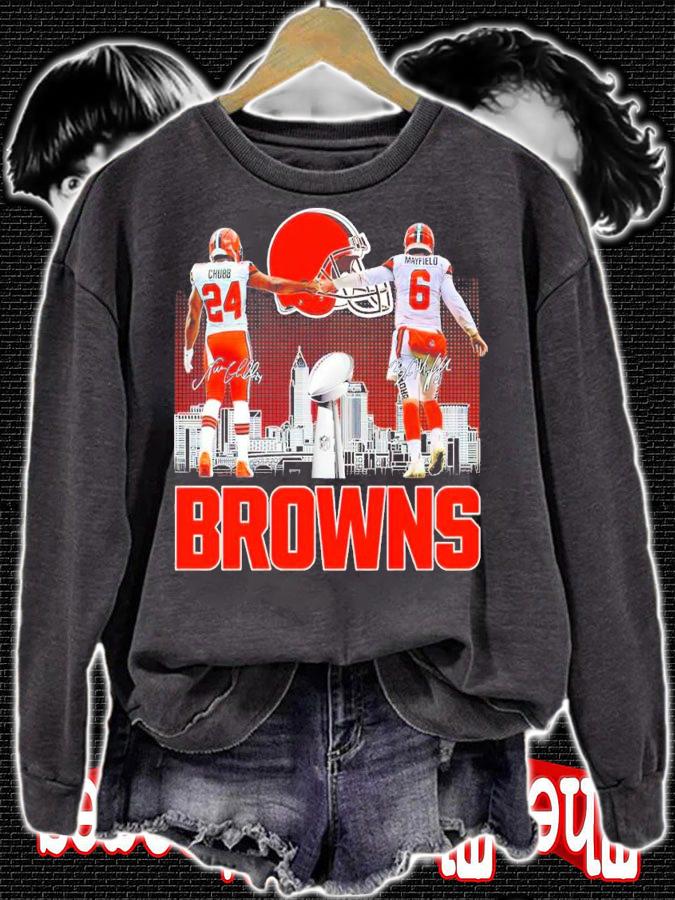 Cleveland Browns Chubb and Mayfield signature shirt