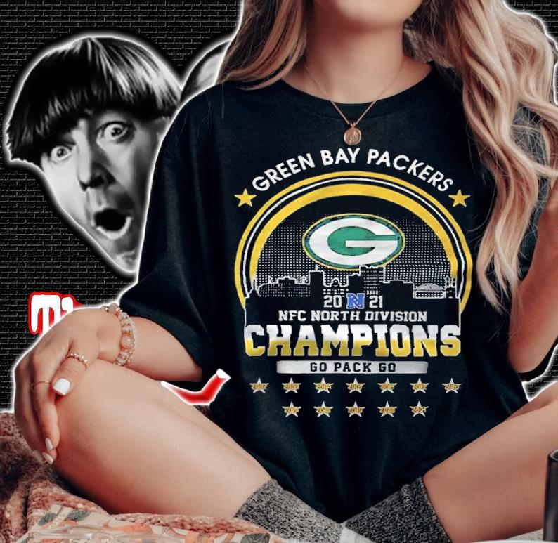 Green Bay Packers 2021 Nfc North Division Champions Go Pack Go 2002-2021 T-shirt