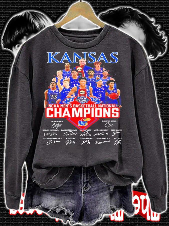 Kansas 2022 NCAA Men's Basketball National Champions T-Shirt sweatshirt