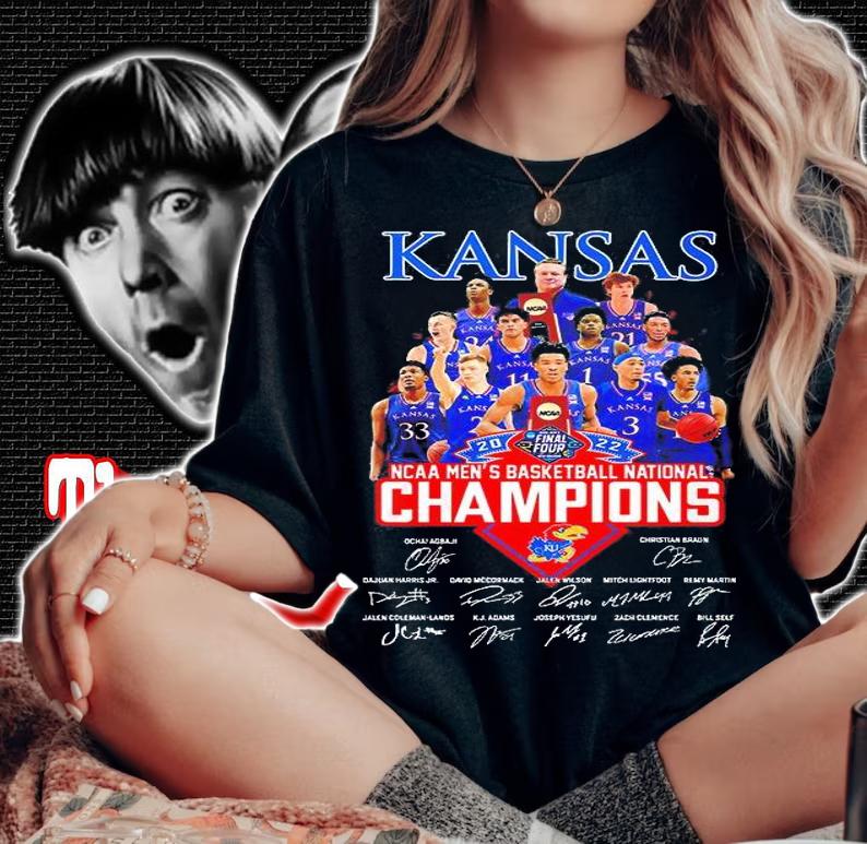 Kansas 2022 NCAA Men's Basketball National Champions T-Shirt woman shirt