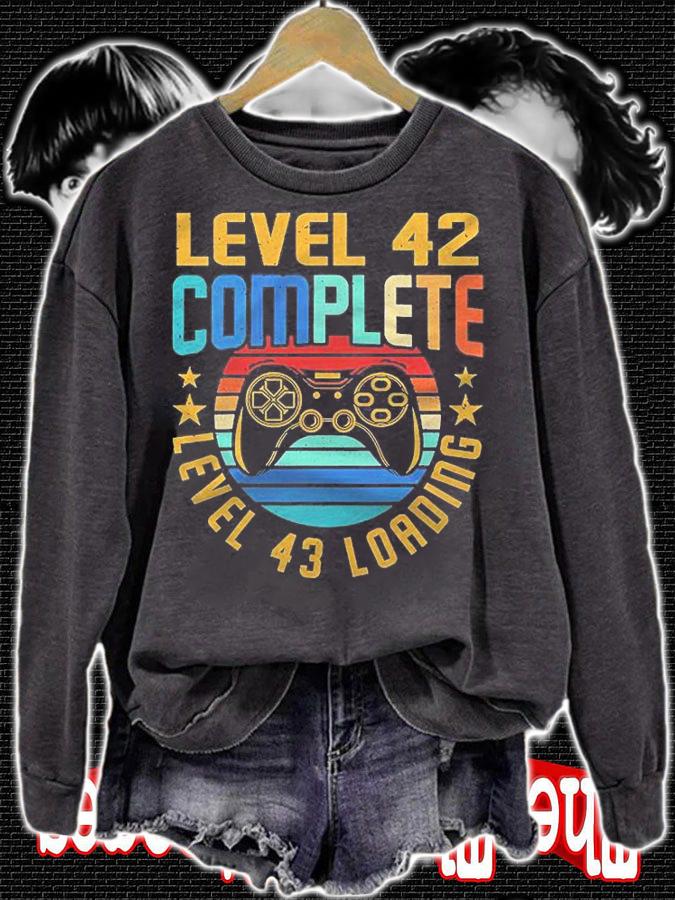 Level 42 Complete Level 43 Loading 42Nd Birthday Video Gamer Shirt