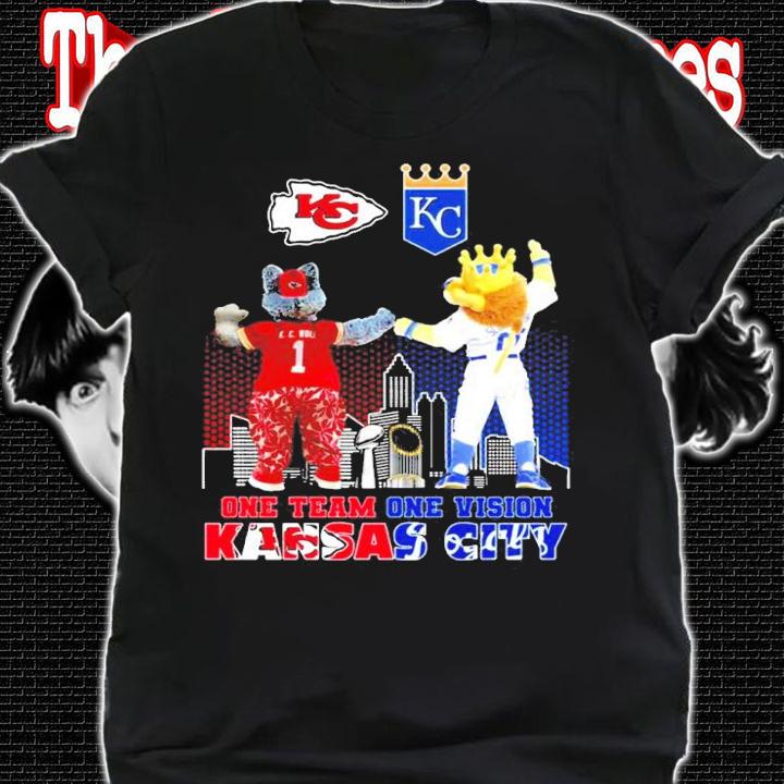 Mascot Kansas City Chiefs Vs Kansas City Royal One Team One Vision Kansas City Shirt