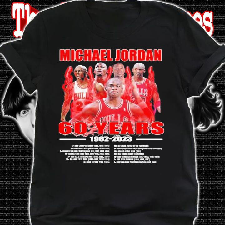 Michael Jordan 60 years 1962-2023 shirt shirt