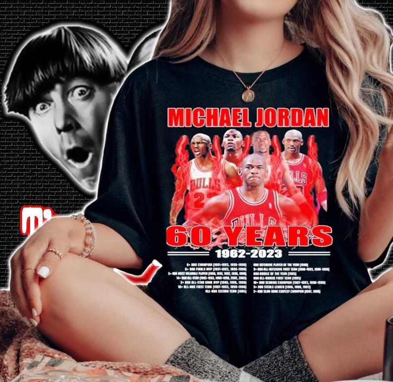 Michael Jordan 60 years 1962-2023 shirt woman shirt