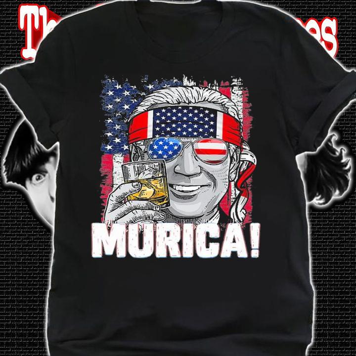 Murica Joe Biden 4th Of July Patriotic Merica USA Flag Biden T-Shirt shirt