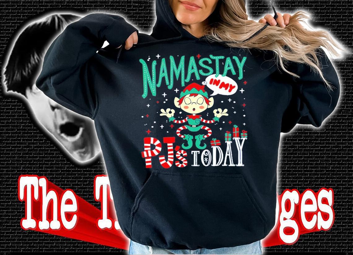 Namastay in my Pj's Funny Yoga Christmas Elf shirt