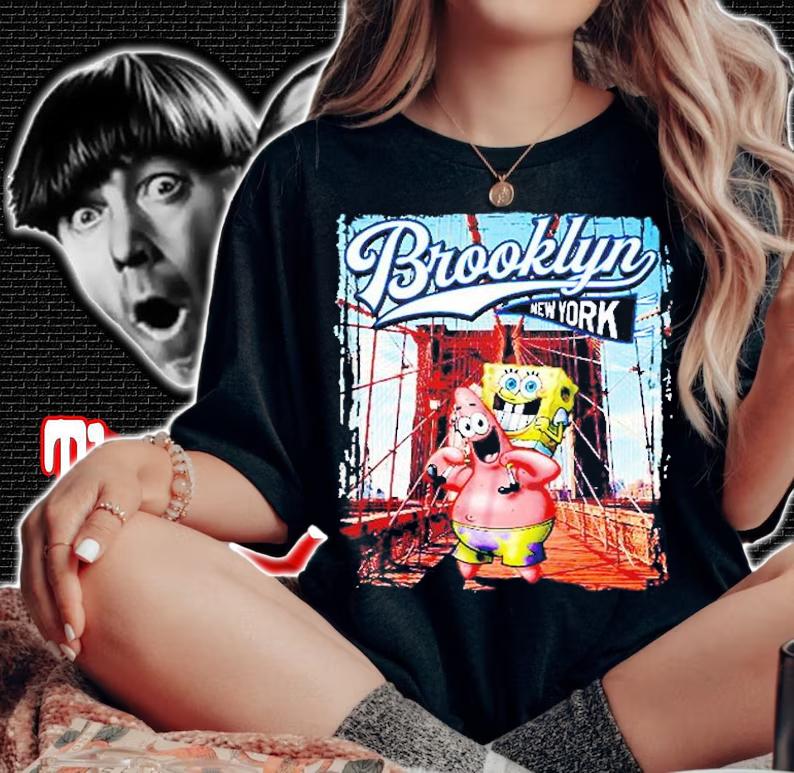 Nickelodeon Spongebob Squarepants Brooklyn Nkbob1042 T-Shirt woman shirt
