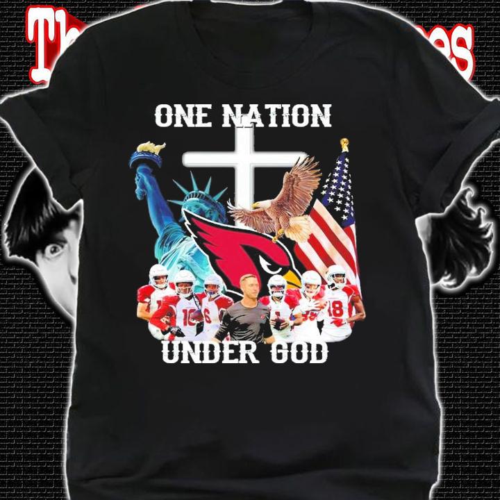 One Nation Under God Arizona Cardinals Signatures Shirt