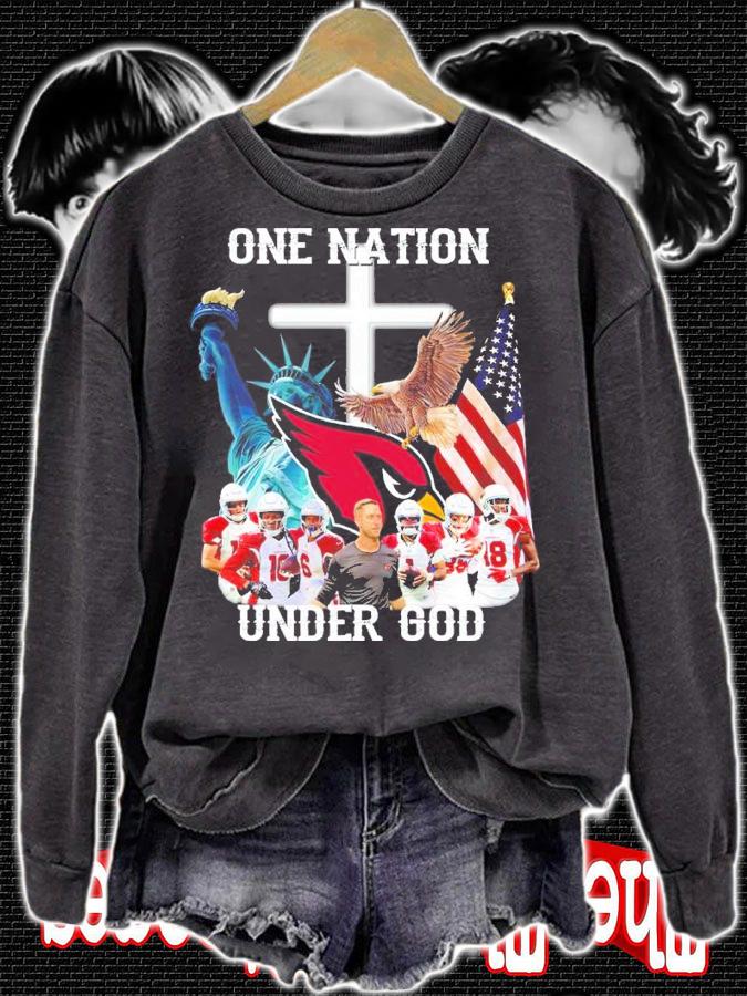 One Nation Under God Arizona Cardinals Signatures Shirt