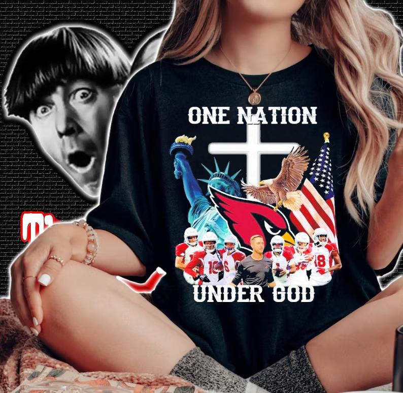 One Nation Under God Arizona Cardinals Signatures Shirt