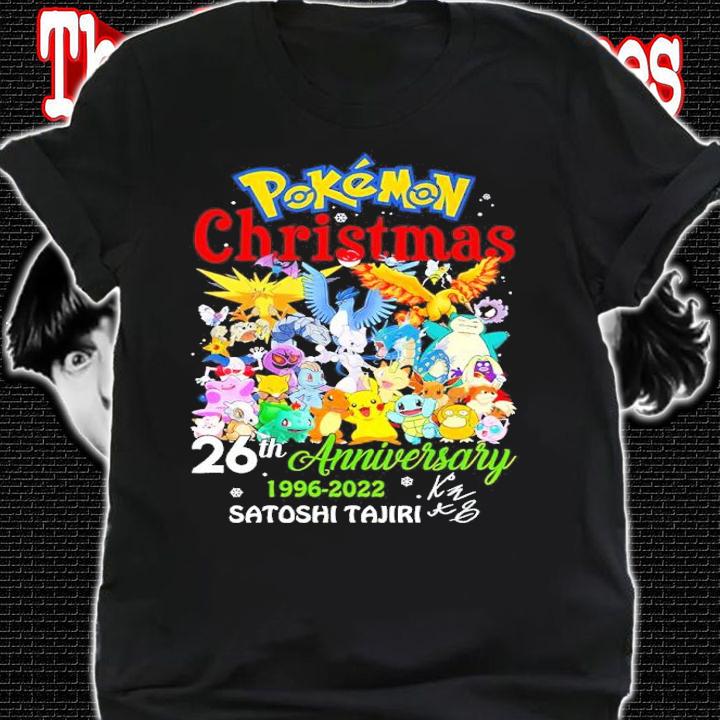 Pokemon Christmas 26th Anniversary 1996-2022 Satoshi Tajiri Shirt shirt