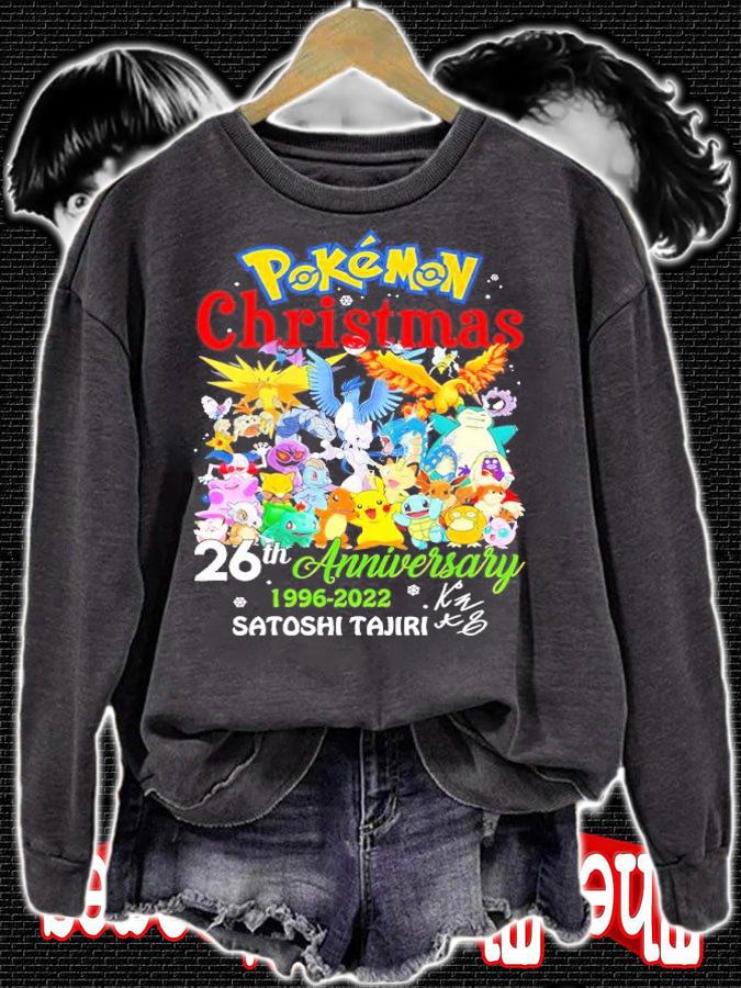Pokemon Christmas 26th Anniversary 1996-2022 Satoshi Tajiri Shirt sweatshirt