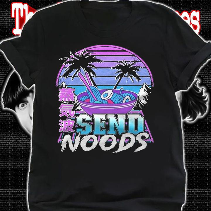 Send Noods Ramen Japanese Retrowave Pastel Goth Vaporwave Shirt shirt