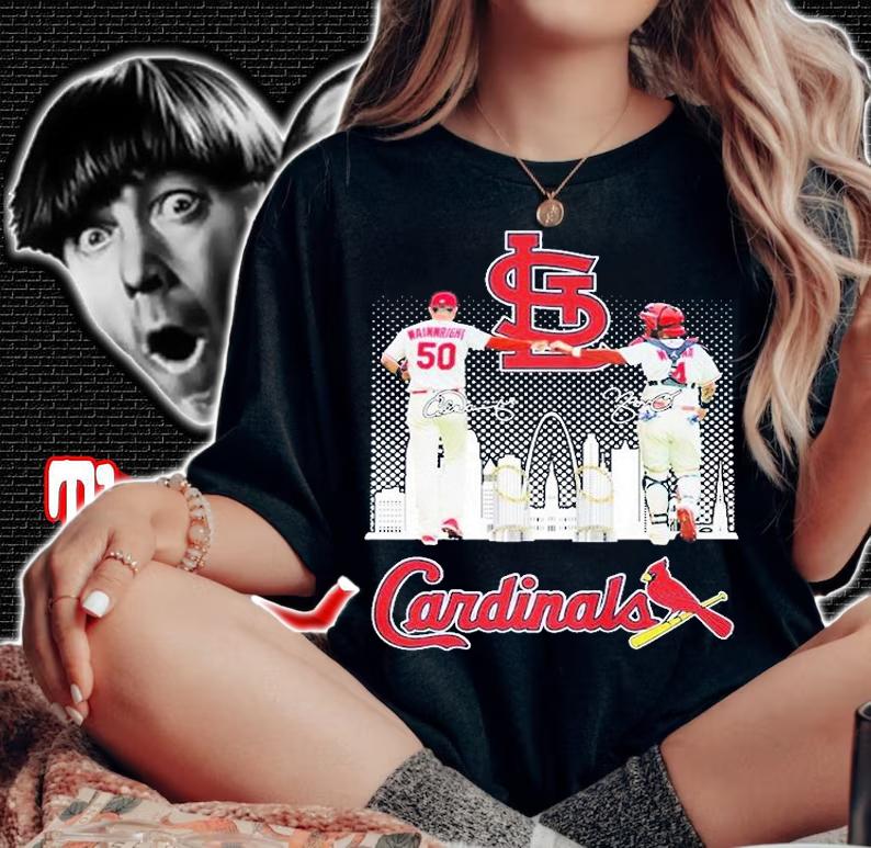 St. Louis Cardinals Adam Wainwright And Yadier Molina Signature T-Shirt