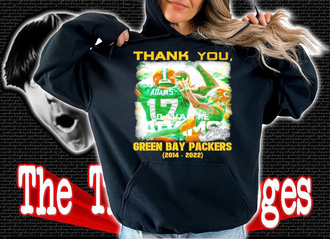 Thank You Davante Adams Green Bay Packers 2014-2022 Signatures Shirt hoodie
