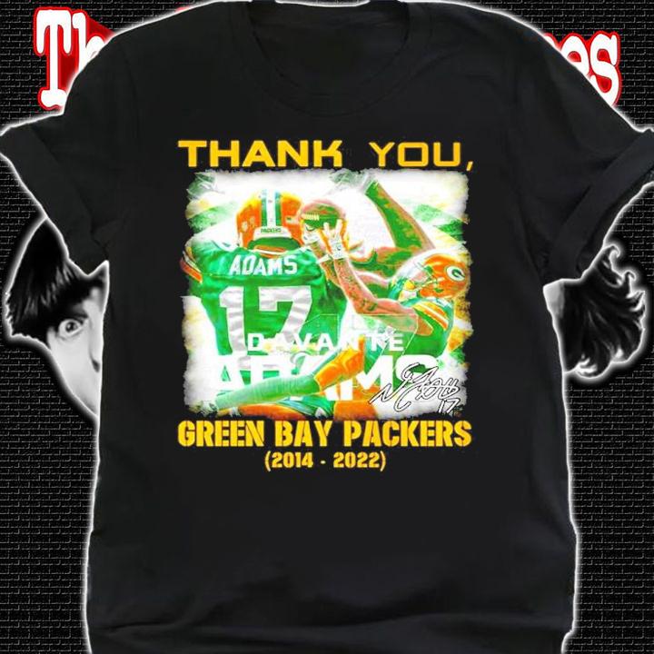 Thank You Davante Adams Green Bay Packers 2014-2022 Signatures Shirt shirt