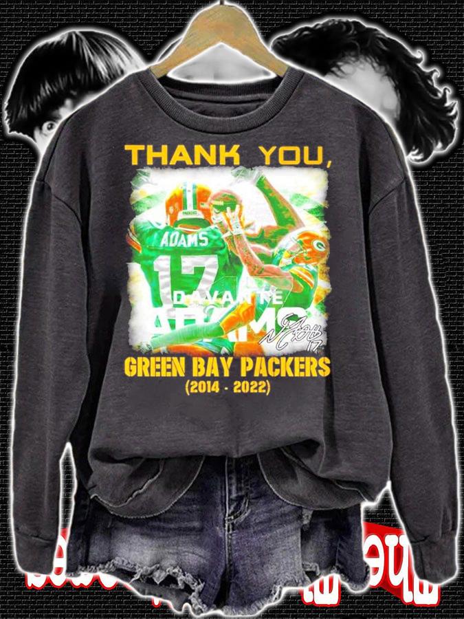 Thank You Davante Adams Green Bay Packers 2014-2022 Signatures Shirt sweatshirt
