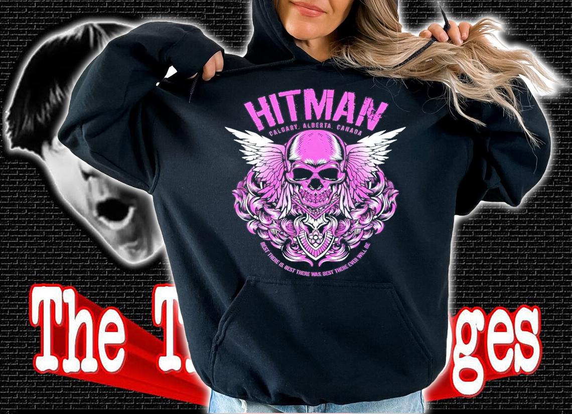 The Hitman Hart Winged Skull Shirt hoodie