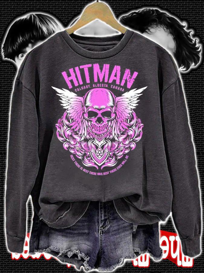 The Hitman Hart Winged Skull Shirt sweatshirt