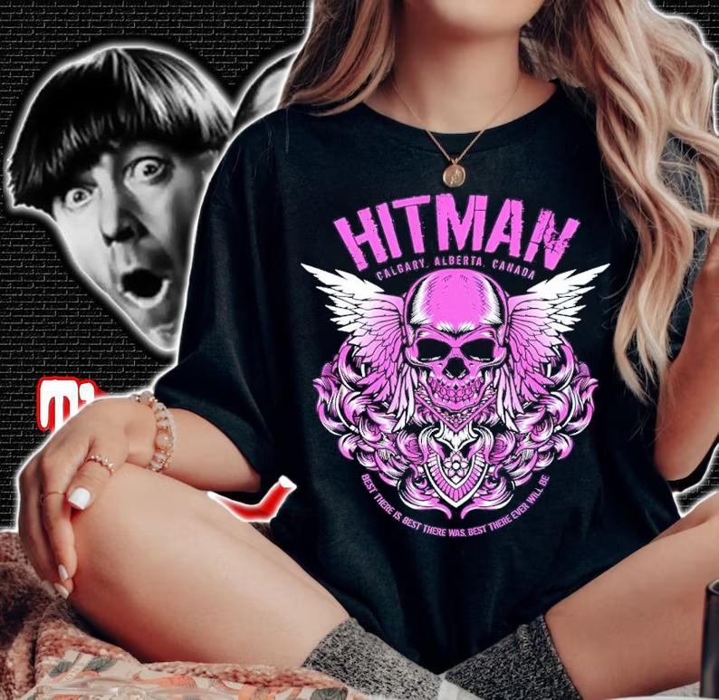 The Hitman Hart Winged Skull Shirt woman shirt