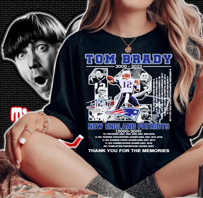 Tom Brady 2000-2022 New England Patriots 2000-2019 Signatures Thank You For The Memories Shirt woman shirt
