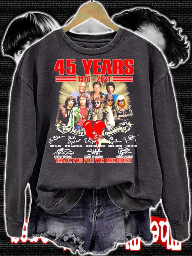 45 years 1976-2021 Tom Petty Heartbreakers signatures shirt