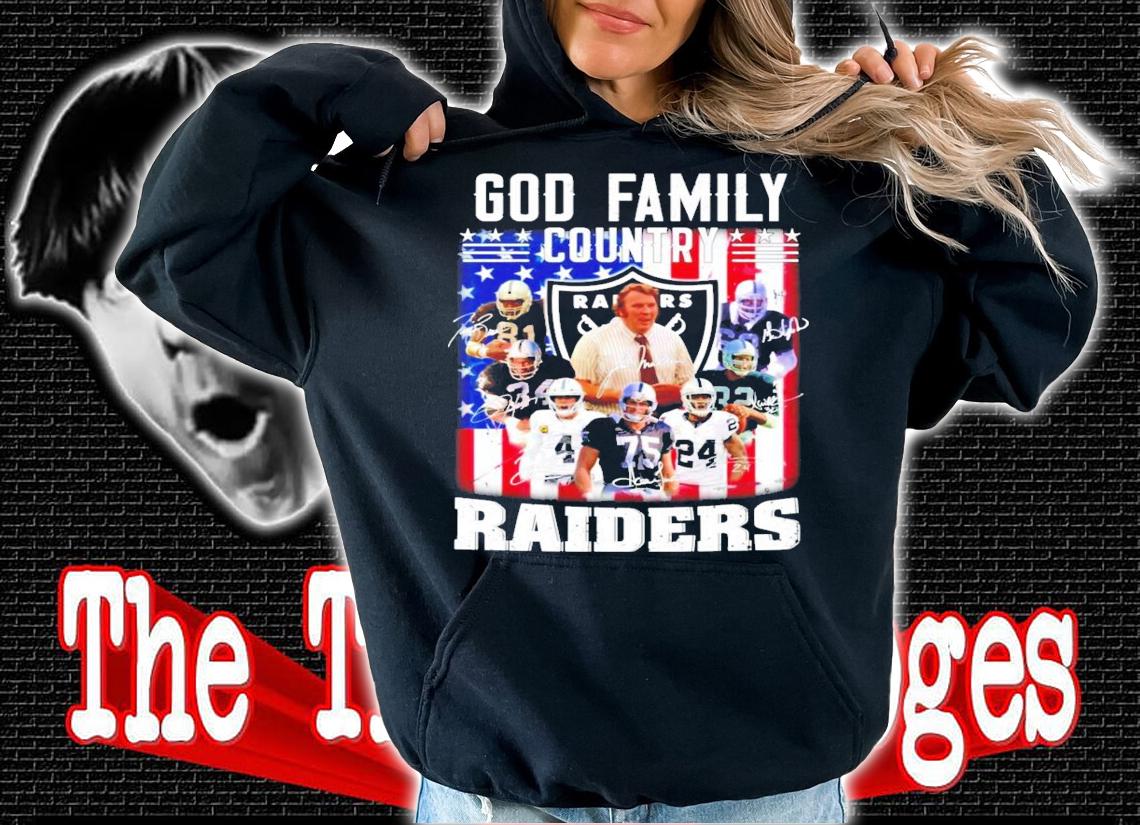 God family country Las Vegas Raiders signatures shirt