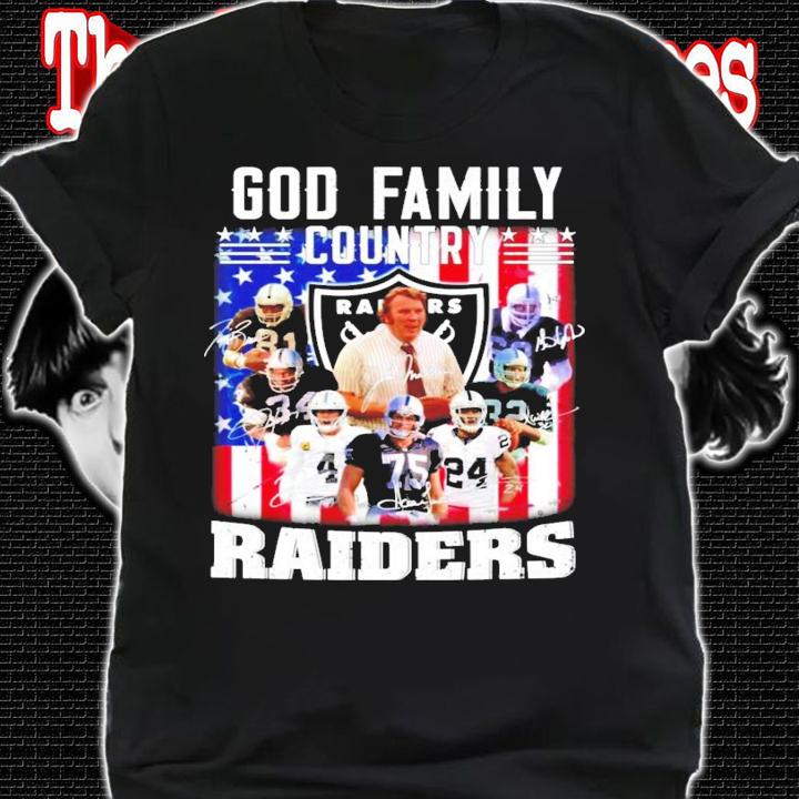 God family country Las Vegas Raiders signatures shirt