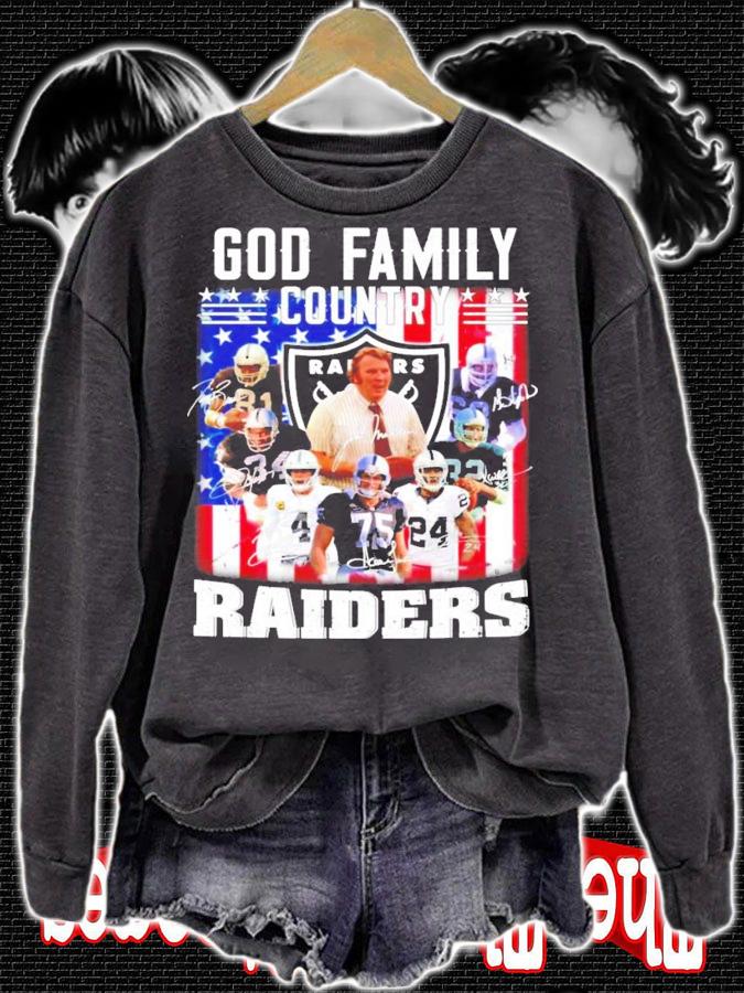 God family country Las Vegas Raiders signatures shirt