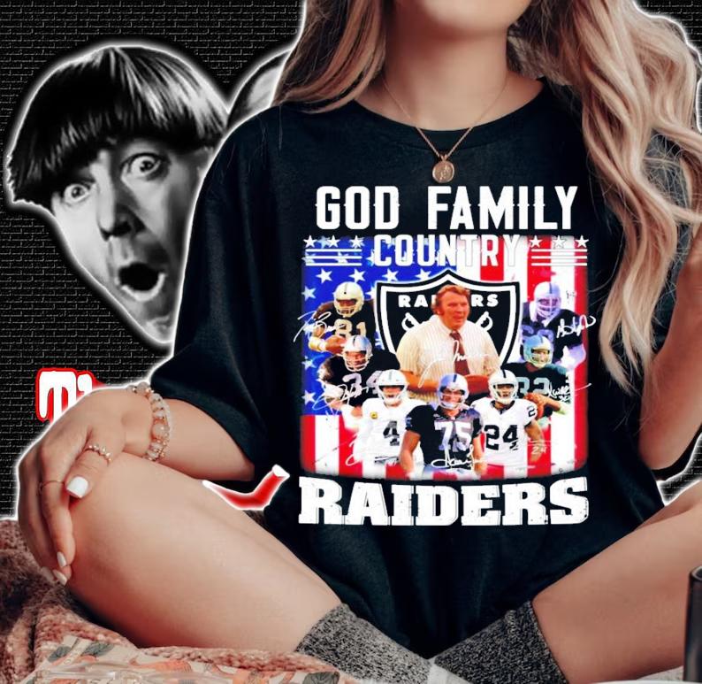 God family country Las Vegas Raiders signatures shirt