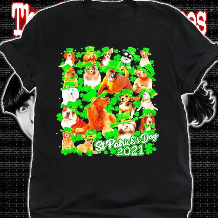 Happy St.Patrick's Day 2021 dogs shirt