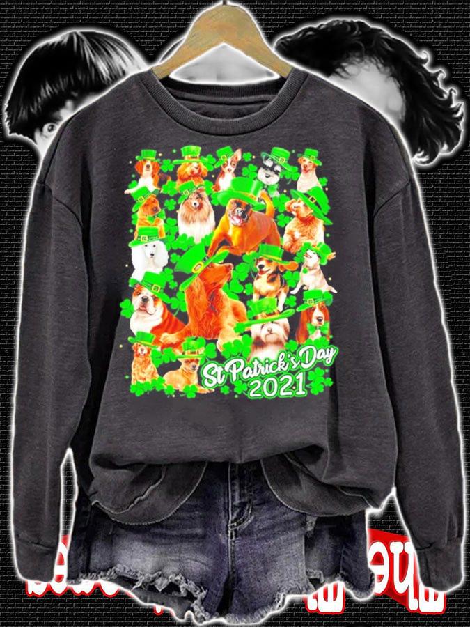 Happy St.Patrick's Day 2021 dogs shirt