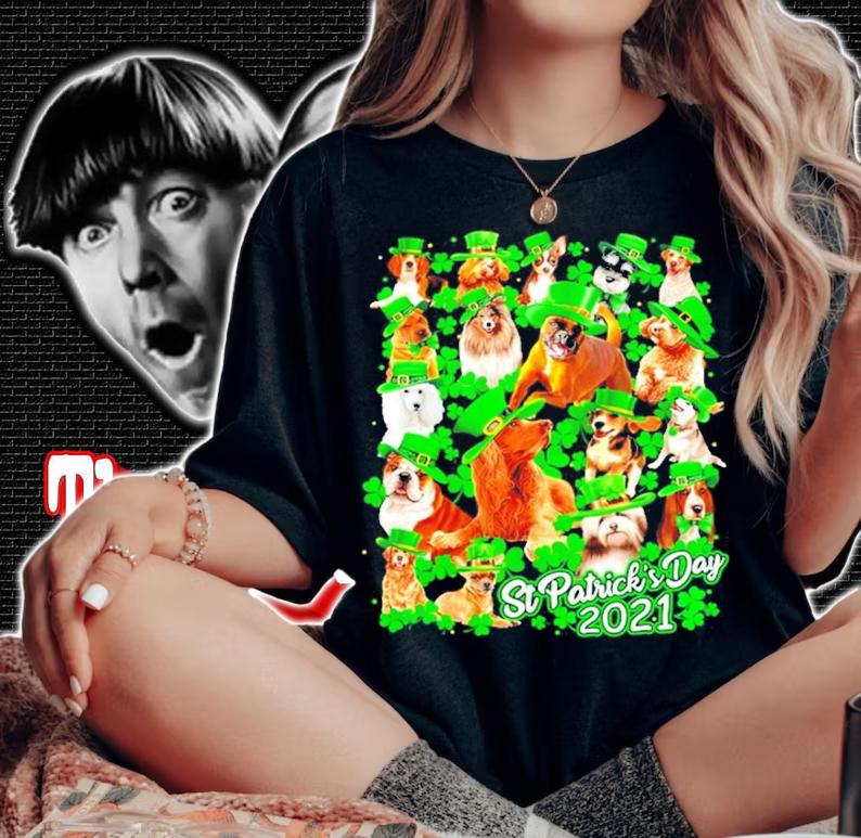 Happy St.Patrick's Day 2021 dogs shirt