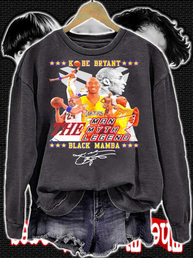 Kobe Bryant the man myth legend black mamba signature t-shirt