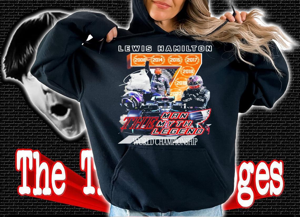 Lewis Hamilton the man myth legend world Championship signature shirt