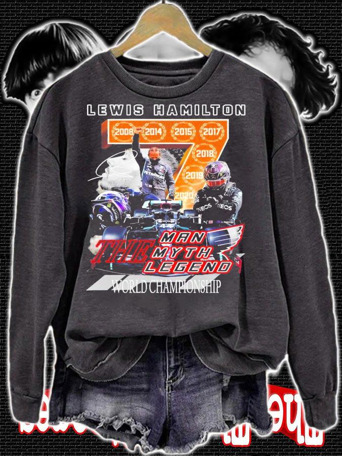 Lewis Hamilton the man myth legend world Championship signature shirt