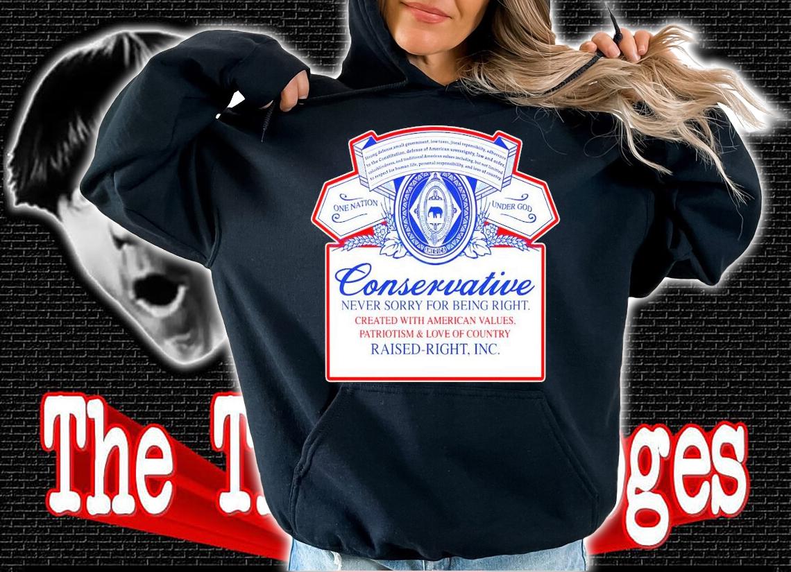 One nation under god Conservative never sorry for being right shirt