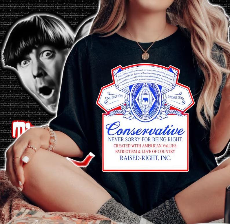 One nation under god Conservative never sorry for being right shirt