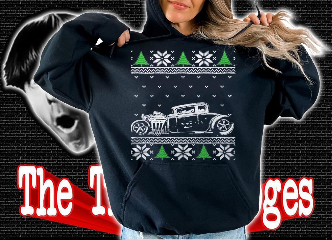 Vintage Hot Rod Ugly Christmas Classic American Hotrod Lover Shirt hoodie