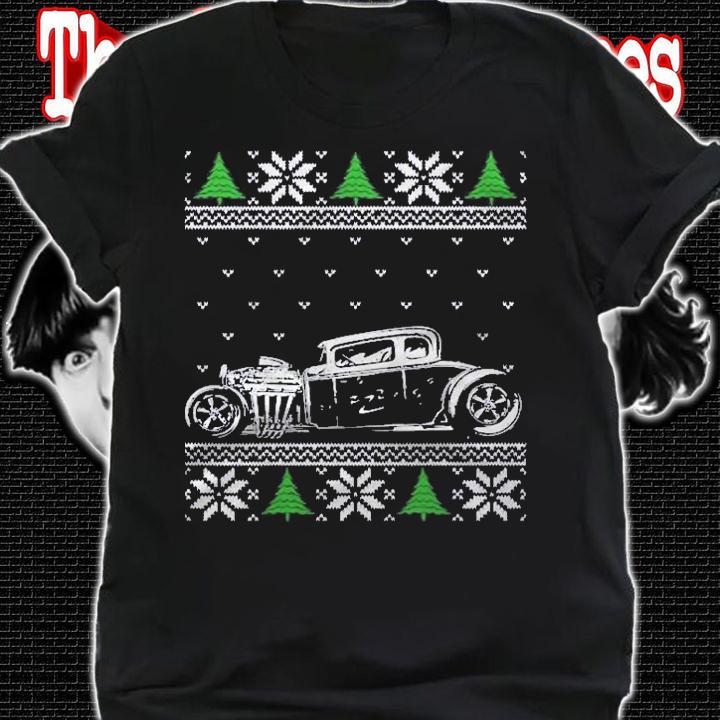 Vintage Hot Rod Ugly Christmas Classic American Hotrod Lover Shirt shirt