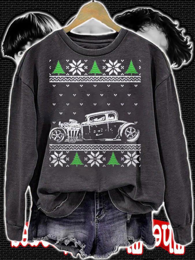 Vintage Hot Rod Ugly Christmas Classic American Hotrod Lover Shirt sweatshirt