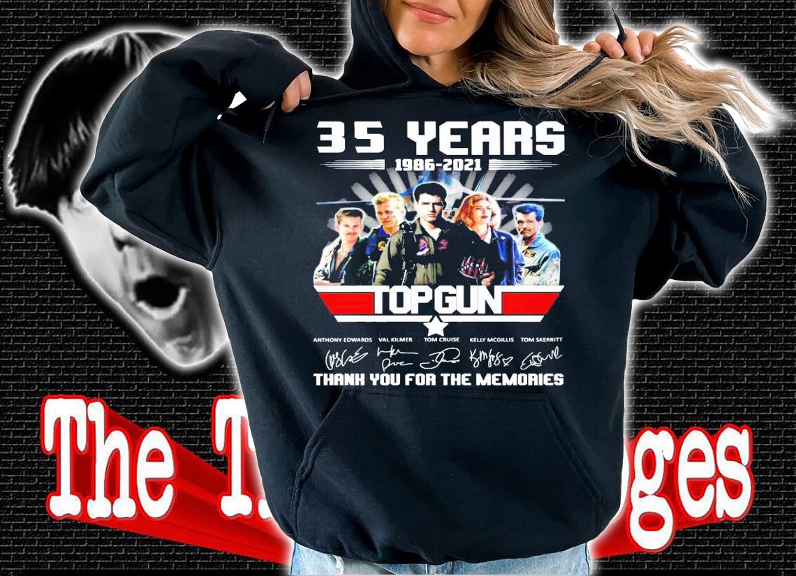 35 years 1986-2021 Top Gun signature shirt hoodie