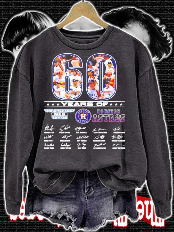60 years of The Greatest MLB teams Houston Astros shirt sweatshirt